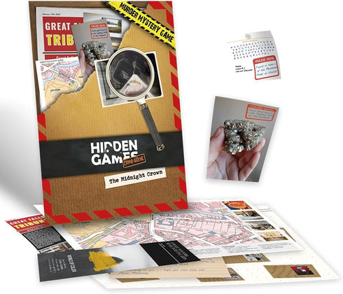 Hidden Games: The Midnight Crown – Murder Mystery Game for Game Nights, Play Detective to Crack the Case