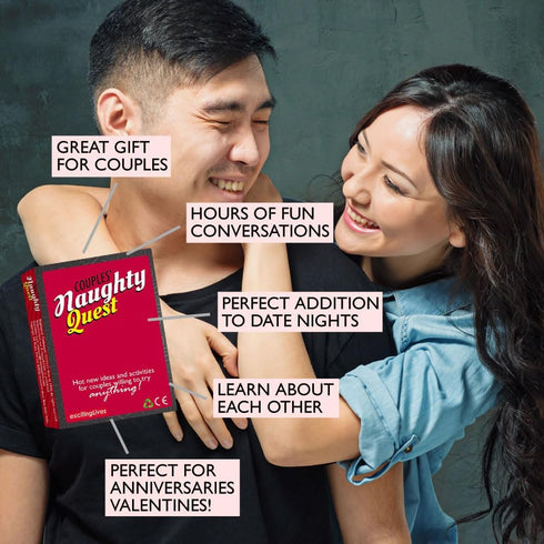 Exciting Lives The Naughty Quest - Best Couple Card Game for Fun and Romantic Conversations to Deepen Relationships