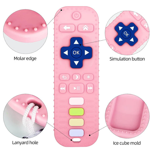 3 6 9 12 18 24 Chuya Baby Teether TV Remote Control Shape Teething Toys for Babies Months for Infants Teething Relief