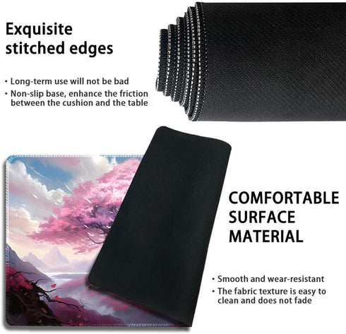 Premium Stitched MTG Playmat with Zones and Non-Slip Rubber Backing - TCG Play Mat for MTG and Card Games