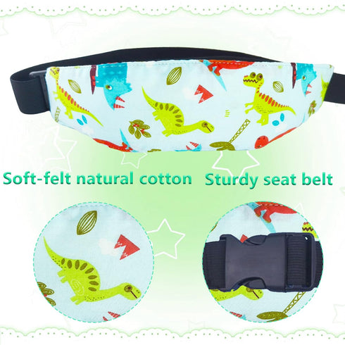 Naturahand 2PCS Baby Head Support Band for Stroller Car Seat, Head Holder Neck Relief Strap Headrest for Sleeping