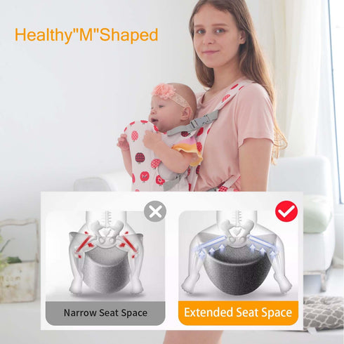 4 1 Sling(8-35lbs),Fruit KIYUMI Carrier Portable Newborn Toddler Baby Sling Carrier,Lightweight & Breathabl Hip
