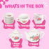 17 Set Playset, Pieces Floral Miniature Porcelain Ceramic Tea - Pretend Play Kids Toy Mini Kitchen Fun Doll Dramatic