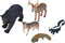 Wild Republic Skunk, Black Bear, Deer, Coyote, Salamander - Educational Wilderness Polybag Toys, 5-Pieces Set