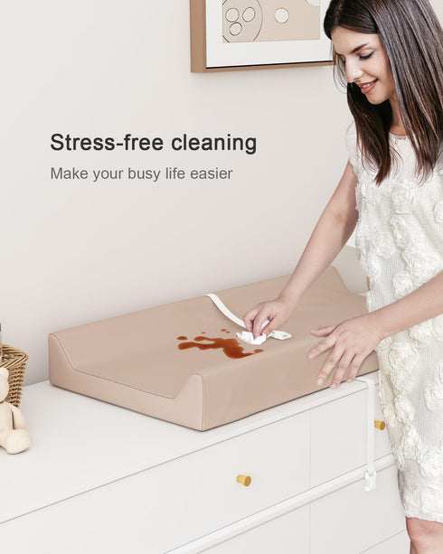 Cozy YACODAVO Wipeable Baby Changing Pad for Dresser and Table, Diaper Changing Pad with Waterproof & Wipe-Clean
