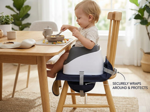 WOMUMON Extra Large Booster Chair Cover, Dining Chair Seat Protector Cover for Booster Seat, Non-Slip Backing