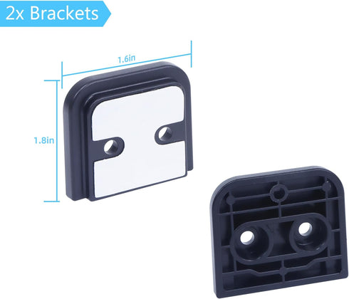 Retractable Baby Gate Replacement Parts, Full Set Wall Mounting Kits for Mesh Gate, Black