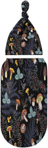 milanoir Wild Forest Mushrooms Newborn Baby Swaddle Blanket With Beanie Hat Baby Receiving Blanket Baby Wraps Blankets