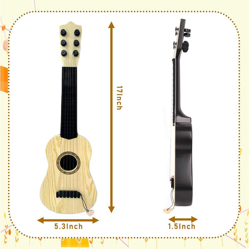 Kids Toy Guitar 6 String, 17 inch Mini Baby Guitar with Pick, Educational Musical Instrument for Toddlers