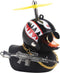 wonuu Pink Rubber Duck Car Ornaments Set - Dashboard Decorations with Propeller Helmet, Sunglasses, and Gold Chain