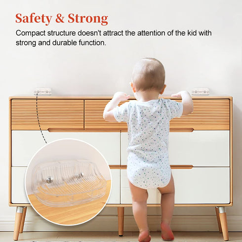 EUDEMON Baby Safety Anti-Tip Furniture Anchor Straps, Childproof Anti-tip Furniture Wall Anchors, Easy to Install