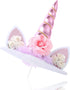 Pink Unicorns Cake Topper Decorations for Girls - Handmade Birthday Party Supplies with Eyelashes, 5.8 Inch