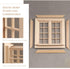 Wooden Window for Dollhouse, Miniature Window Frame, 1:12 Dollhouse Wooden Doors for Craft Decoration