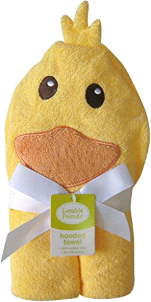 Luvable Friends Baby Hooded Towel - Adorable Duck Design