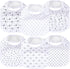 Baby 6-Pack Unisex Muslin Bibs, Absorbent, Soft, Cute for Baby Boys and Girls, 100% Cotton