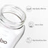 YOHKOH Natural Glass Baby Bottle, Anti-Colic Newborn Bottles with Natural Response Nipple, Clear 3.4oz (Pack of 4)