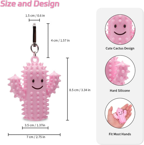 1 PCS Little Ouchies Pain FidgetSilicone Cactus Stim Tools for Adults, Sensory Pain Stim Fidget Toy , Spiky Grippy Stim