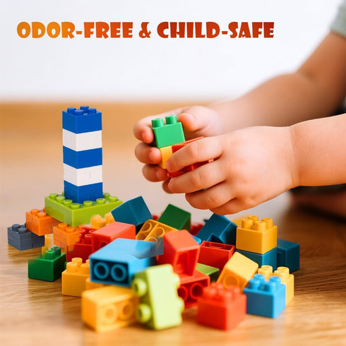 1500 Set 6 Lekebaby Classic Pieces Building Bricks Kit Basic Brick for Kids Creative Play, Compatible with All Major