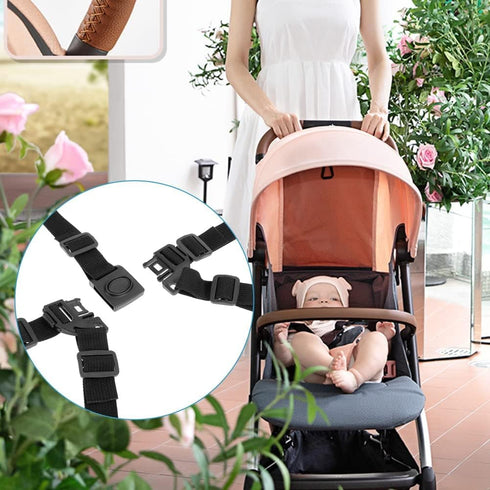 Universal Replacement Safety Security Belts for Stroller, Pushchair, High Chair, Adjustable 5 Point Harness Belt