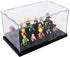 Minifigure Display Case for Action Figures, Dustproof Acrylic Box with 3 Movable Steps for Collection Models