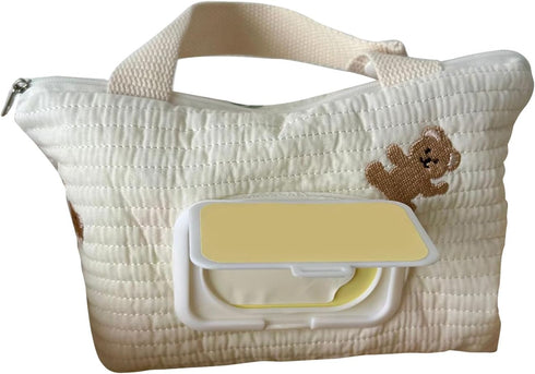 XZQYDS Portable Baby Wipe Bag Strollers Tissue Bag with Lanyard, Reusable Cotton Tissue Holder Case for Stroller