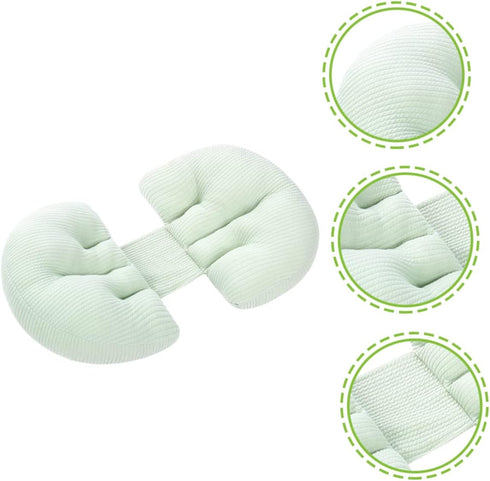 Luxshiny U-Shaped Maternity Pillow for Pregnant Women Abdominal Support Cushion Waist Support Multi-Functional Pillow