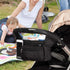 Generic The multi-functional baby carriage storage bag can be fixed on the vehicle. It has a cup holder and detachable