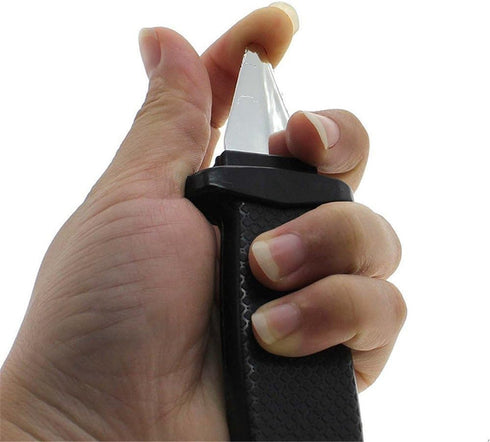 2 PCS Retractable Knife Joke Trick Halloween Props, Disappearing Dagger Fake Plastic Blade