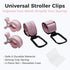 4-Pack 2 2 Stroller Organizer: Universal Pram Clips with Stroller Hooks | Convenient Travel & Shopping Essentials