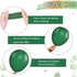 Paready Green Black Balloons - 60 Pcs 12 Inch Dark Green Metallic Silver Balloons for Party Decorations