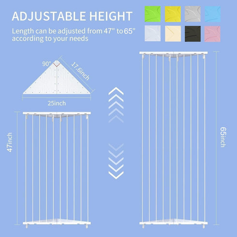 GGUO Hammock Corner Stuffed Animal Storage Net - Stuffed Animals Holder with Lights - Plush Organizer Hanging Stuffed