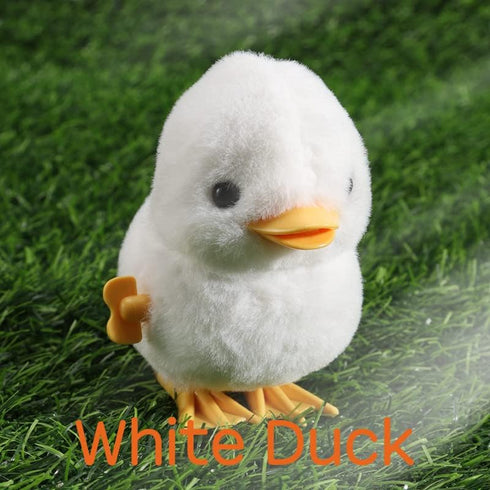 HawaStar (Pack 4) Easter Wind-Up Plush Toys Fluffy Realistic Jumping Chicks & Ducks for Kids