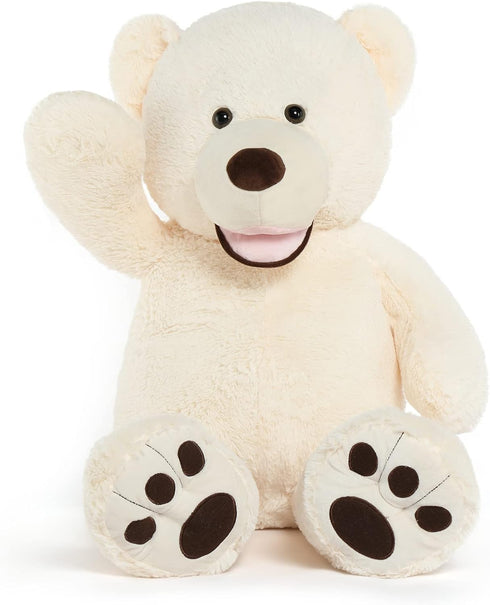 MorisMos Giant Teddy Bear - Large 3ft Beige Plush Stuffed Animal for Kids and Girlfriend