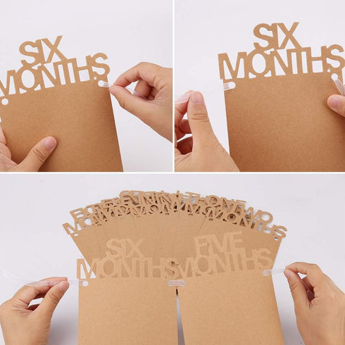 OOTSR 1st Birthday Photo Banner Growth Record for 1-12 Month Photo Prop Bunting Decor