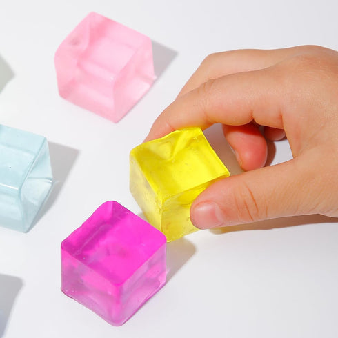 Sketsia 24 Ice Cube Sensory Toys Pcs Squishy Fidget Stress Cube for Adults Kids Anxiety Stress Relief Hand Therapy