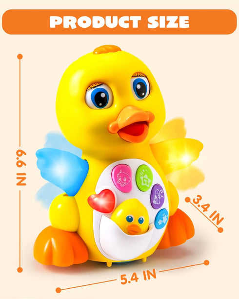 JOYIN Baby Toys Duck - Infant Dancing Crawling Musical Toy 18+ Months with Music & Lights, Baby Easter Basket Gift
