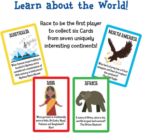 University Games Scholastic The World Travel Card Game, Perfect for Summer Learning for Kids, Ages 6 and Up