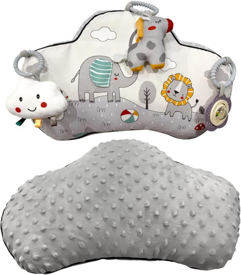 Tummy 3 Tummy 0-9 Tummy Time Activity Toy with Detachable Sensory Toys | Baby Time Pillow for Infants Months | Soft