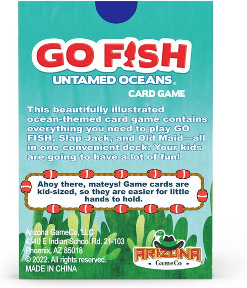 GO Fish Untamed Oceans Card Game for Kids 4-8 - Play Old Maid & Slap Jack - Family Game Night Fun