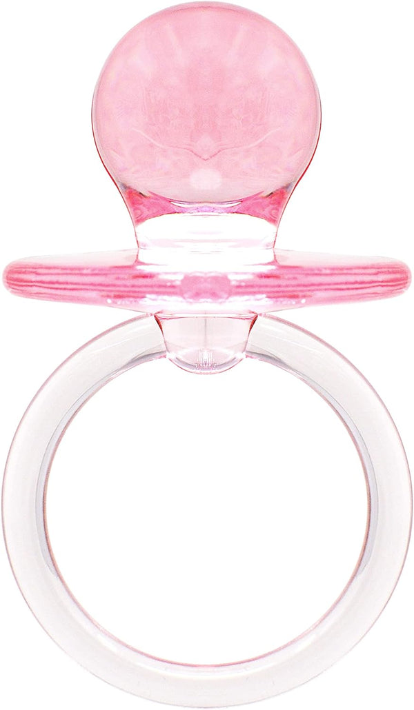 Baby Pacifier 2.5" Baby Shower Favors Decoration (Pink, 48 Count)