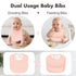 COMFYROLL 8 Pack Drool Bibs for Baby Girls & Boys, Baby Muslin Bibs for Drooling and Teething with Hidden Pocket, Soft