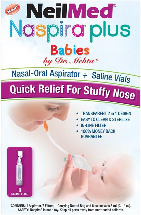 NeilMed Naspira Plus Nasal Oral Aspirator, 1 Count