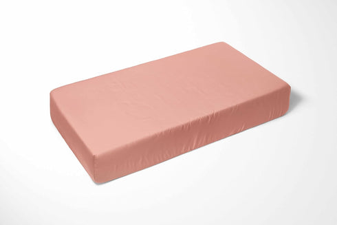 100% 100% 28 52 Cotton Crib Fitted Sheet - Olivia Tribal Solid Coral - Silky Soft Breathable Cotton Percale Baby Sheets