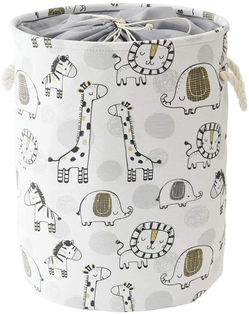 INough Kids Laundry Hamper - Baby Stuffed Animal Organizer, Toy Basket, Safari Nursery Decor, Giraffe