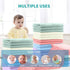 MIXCOOL 20 Pack 10x10 Inches Microfiber Coral Fleece Baby Washcloths,Extra Absorbent,Soft Wash Clothes,Bath Face Towel