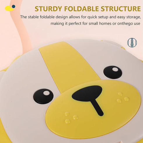 minkissy Portable Foldable Potty Chair, Travel Toilet Seat with Cartoon Design, Lightweight Portable Training Toilet