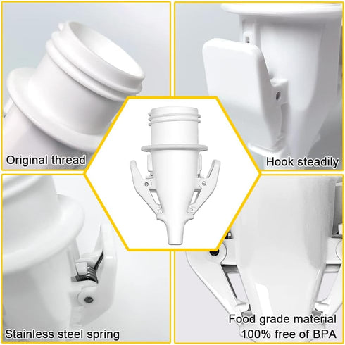 Narrow Neck Breastmilk Storage Bag Adapters for Medela Pumps, Compatible with Lansinoh and Nuk Bags by PumpMom