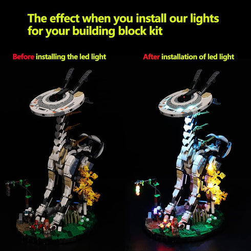 Kyglaring LED Lighting Kit for Lego Horizon Forbidden West: Tallneck 76989 Model Building Set - Classic Version (No