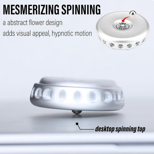 FREELOVE Flower Design Metal Fidget Spinners for Adults, Premium Silent Bearing, DIY Expand to Wind Chime Coin, Desktop