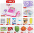 Sotodik Cash Register Pretend Play Supermarket Shop Toys with Calculator ,Working Scanner,Credit Card ,Play Food ,Money